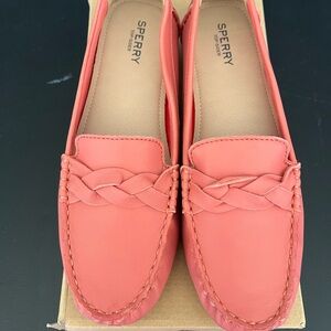 Sperry Women's Salmon-Colored Braided Loafers NIB